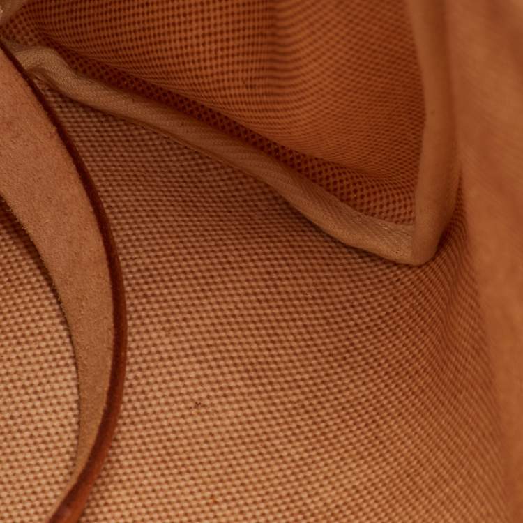 Pre Owned حقيبة ظهر هيرمس إكرو/طبيعي توليه كانفاس وجلد فاش 2 في 1