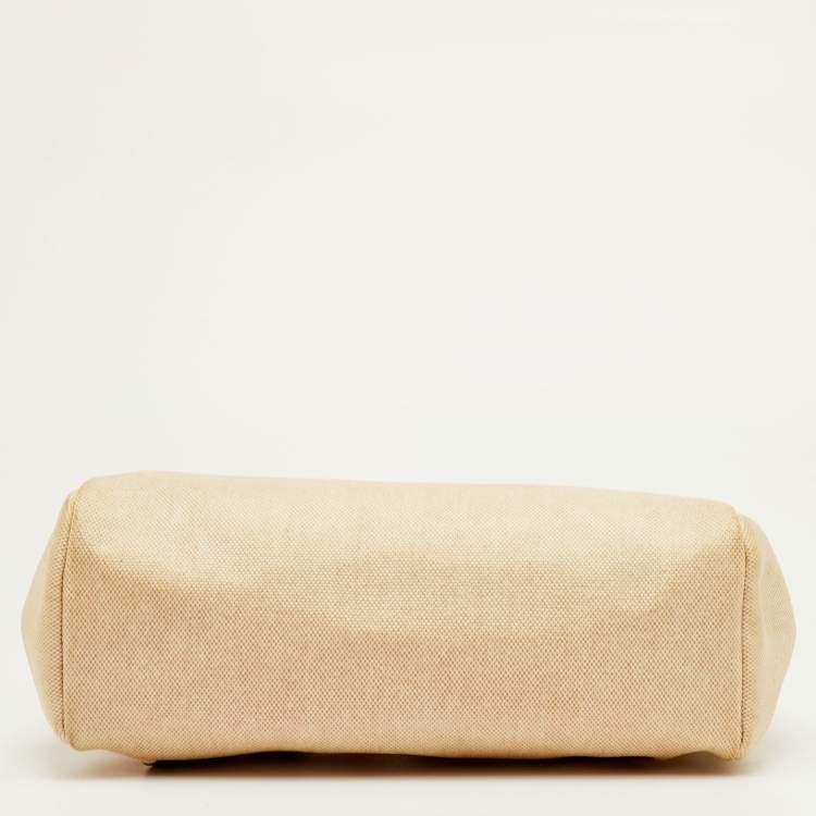 Pre Owned Hermès Ecru/Natural Toile Canvas and Vache Leather Herbag 2-in-1 Backpack