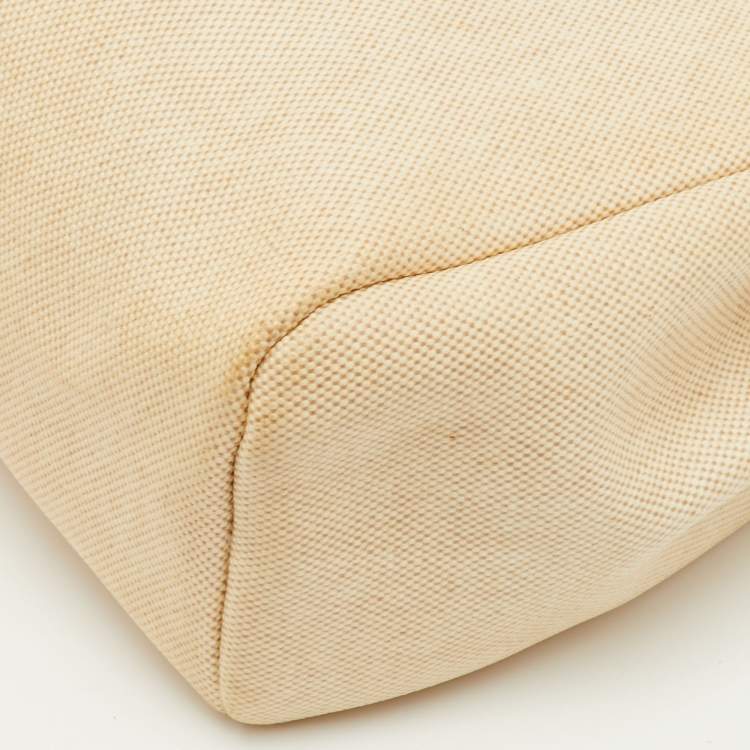 Pre Owned Hermès Ecru/Natural Toile Canvas and Vache Leather Herbag 2-in-1 Backpack