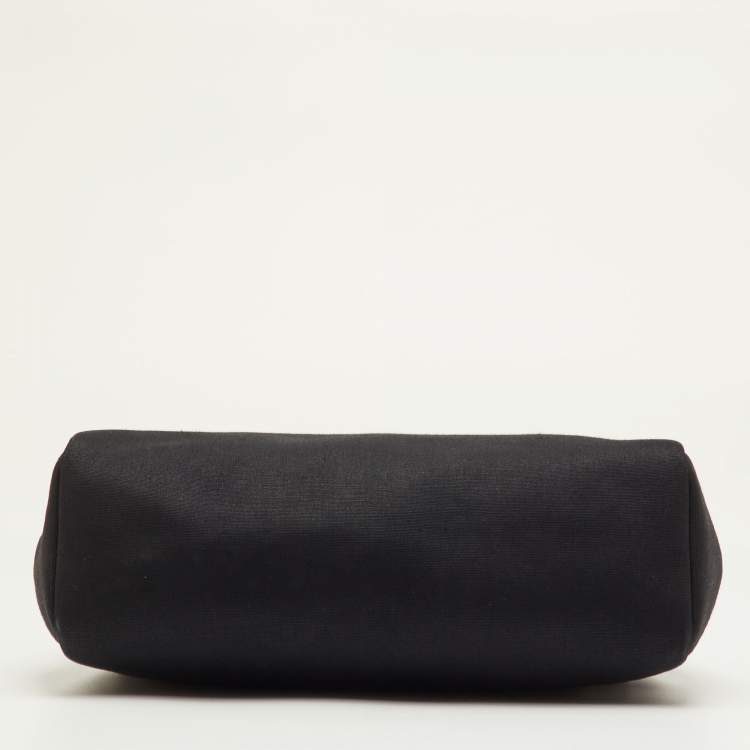 Pre Owned Hermès Black/Natural Toile Canvas and Vache Leather Herbag 31 Bag