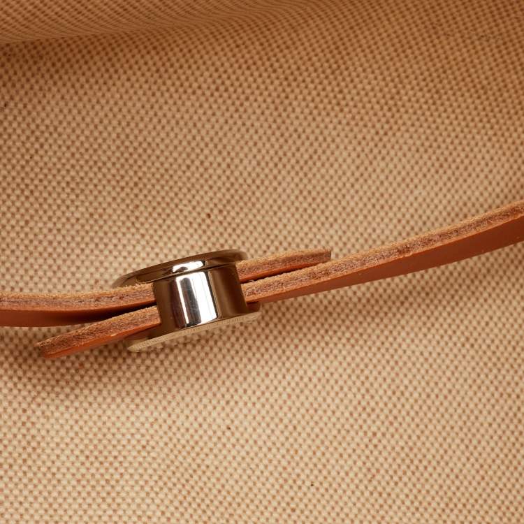 Pre Owned Hermès Ecru/Natural Toile Canvas and Vache Leather Herbag 2-in-1 Backpack