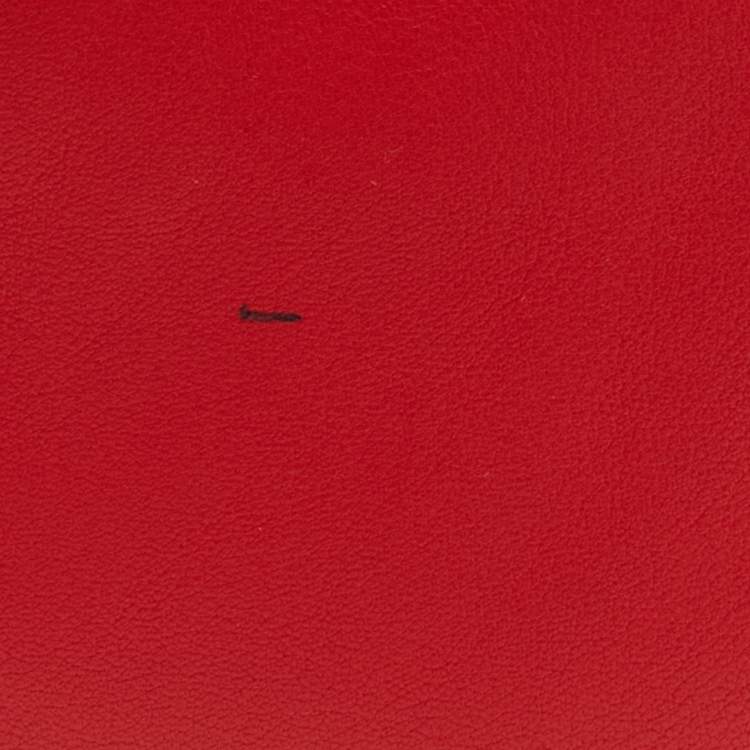 Pre Owned Hermès Lindy 26 Palladium Finish Rouge Casaque Swift Leather Bag
