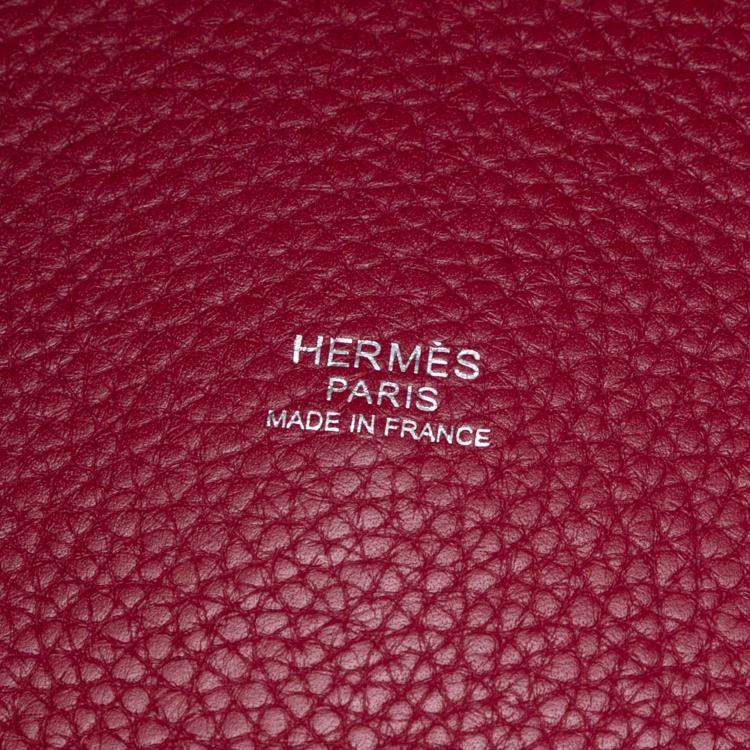 Pre Owned Hermes Pink Clemence Picotin Lock 33
