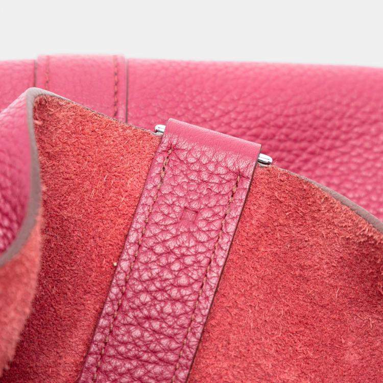 Pre Owned Hermes Pink Clemence Picotin Lock 33