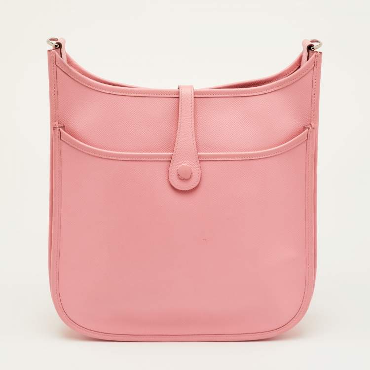 Pre Owned Hermes Evelyne 29 III PM Rose Confetti Epsom Leather Bag