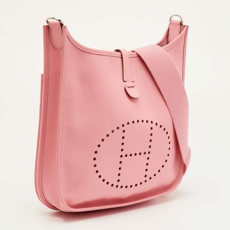 Pre Owned Hermes Evelyne 29 III PM Rose Confetti Epsom Leather Bag