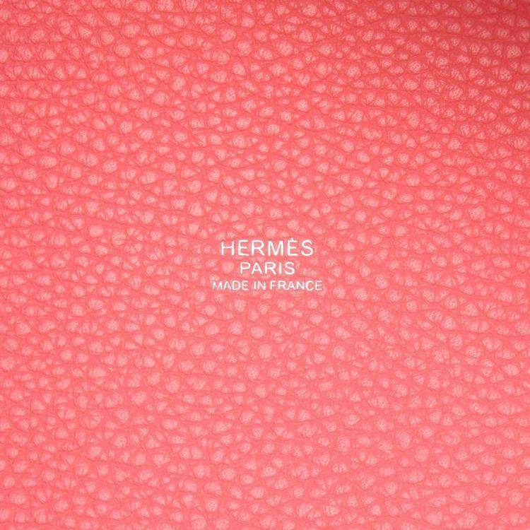 Pre Owned Hermes Picotin Lock PM Rose Azalee Pink Taurillon Clemence Leather Tote Bag