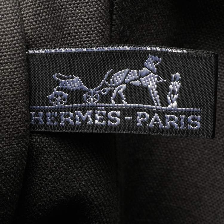 Pre Owned Hermes Fourre Tout Grey/Orange Canvas Tote