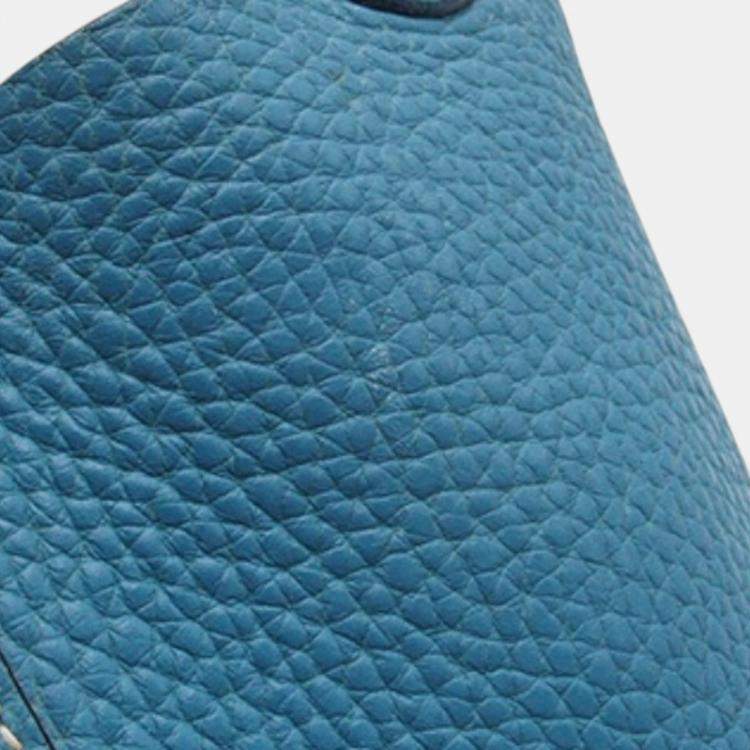 Pre Owned Hermes Blue Jean Clemence Picotin 18