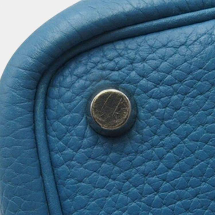 Pre Owned Hermes Blue Jean Clemence Picotin 18