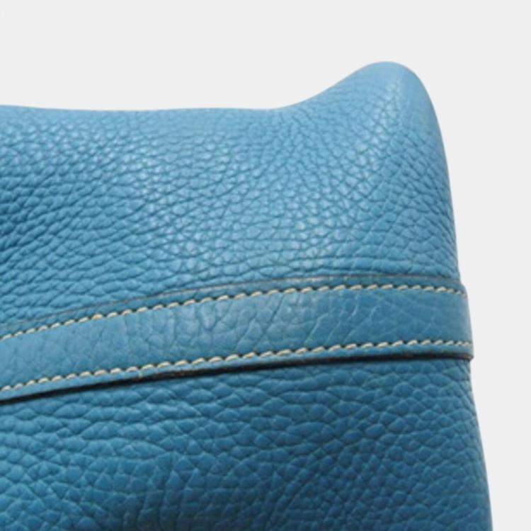 Pre Owned Hermes Blue Jean Clemence Picotin 18