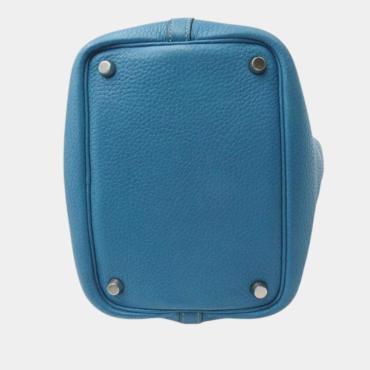 Pre Owned Hermes Blue Jean Clemence Picotin 18