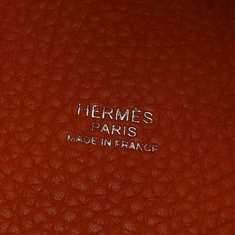 Pre Owned Hermes Orange, Rouge Grenat Bicolor Clemence and Swift Picotin Lock 18