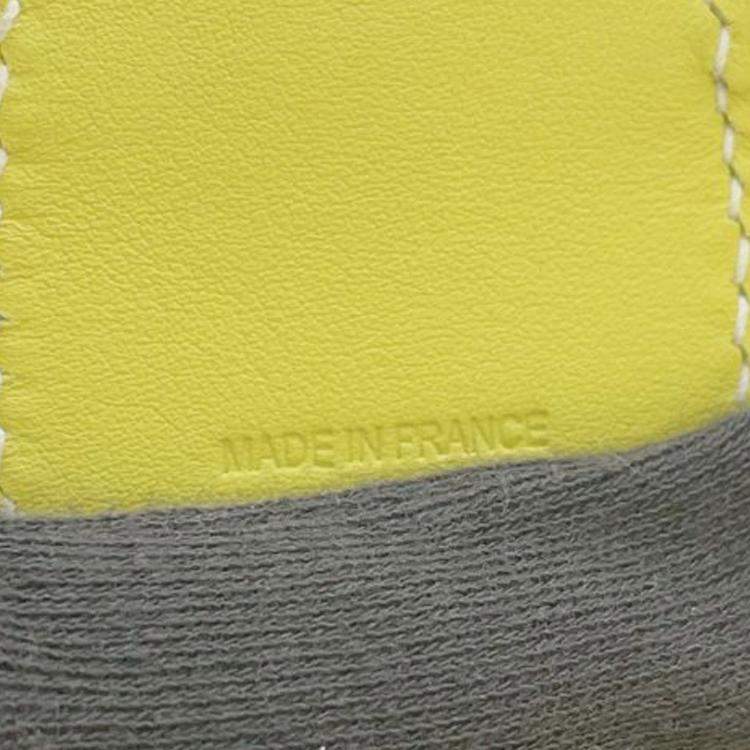 مملوكة مسبقًا Hermes Ecru, Citron, and Lime Sac Steeple 25 Yellow Toile Bag