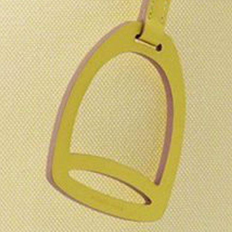 مملوكة مسبقًا Hermes Ecru, Citron, and Lime Sac Steeple 25 Yellow Toile Bag