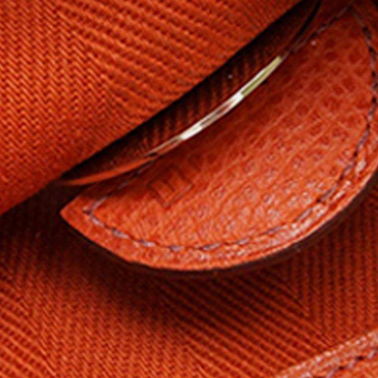 Pre Owned Hermes Potiron Vache Liege and Toile Sac Colorado MM