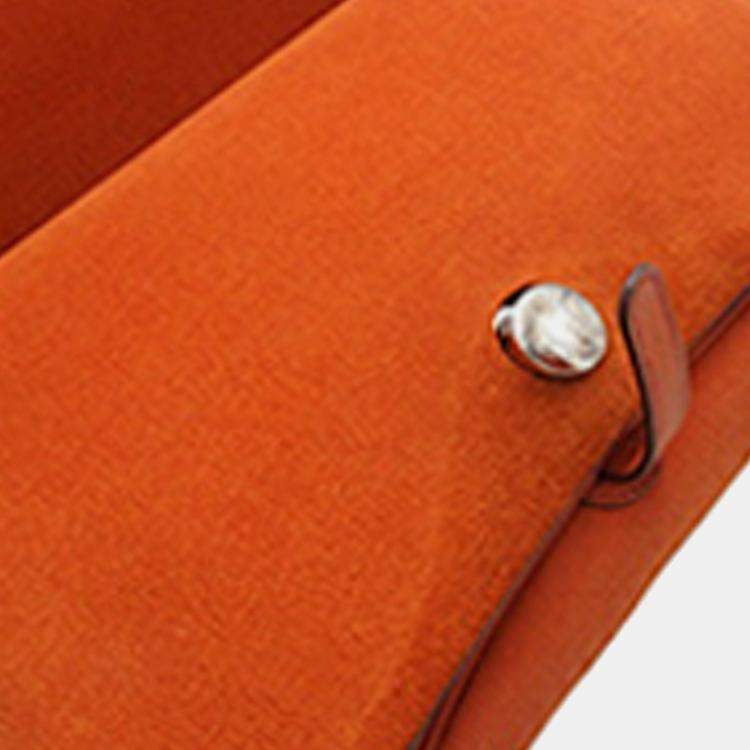 Pre Owned Hermes Potiron Vache Liege and Toile Sac Colorado MM