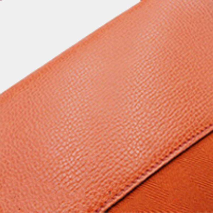 Pre Owned Hermes Potiron Vache Liege and Toile Sac Colorado MM