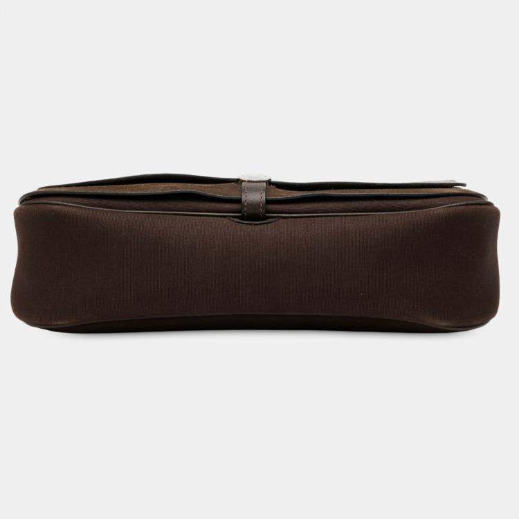 Pre Owned Hermes Brown Vache Liege and Toile Sac Colorado PM