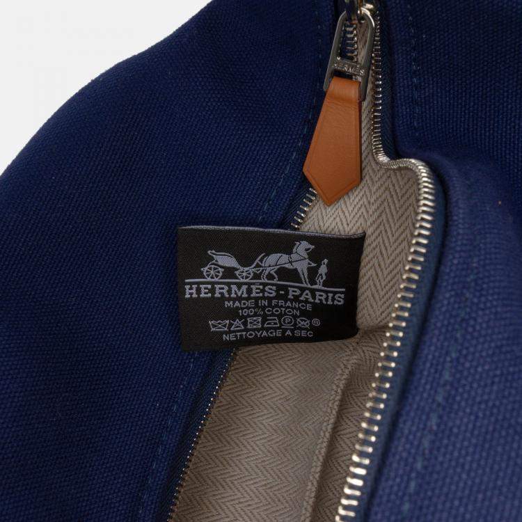 Pre Owned Hermes Blue Small Toile Bride A Brac Case