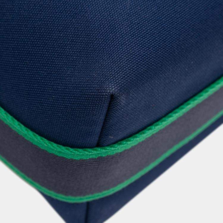 Pre Owned Hermes Blue Small Toile Bride A Brac Case