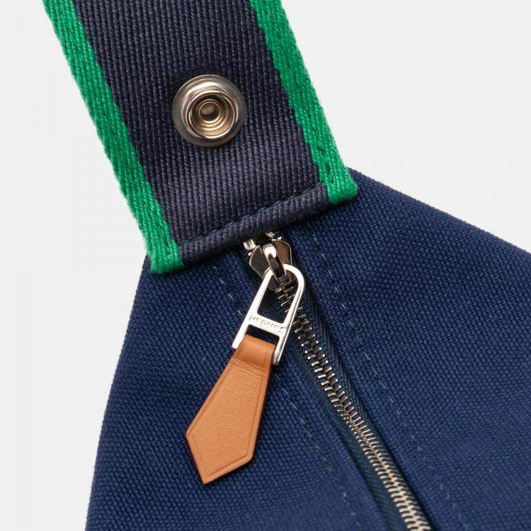 Pre Owned Hermes Blue Small Toile Bride A Brac Case