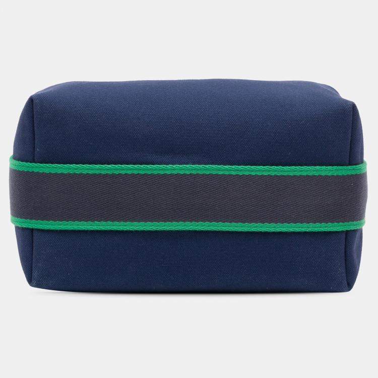 Pre Owned Hermes Blue Small Toile Bride A Brac Case