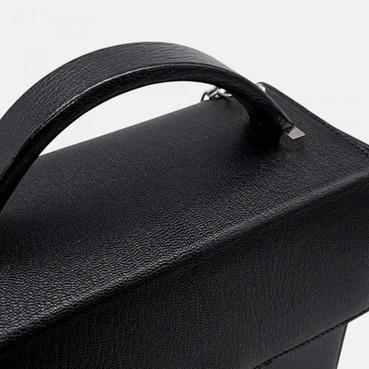 Pre Owned Hermes Cinetic 2Way Bag Black Chevre Myzore Goatskin