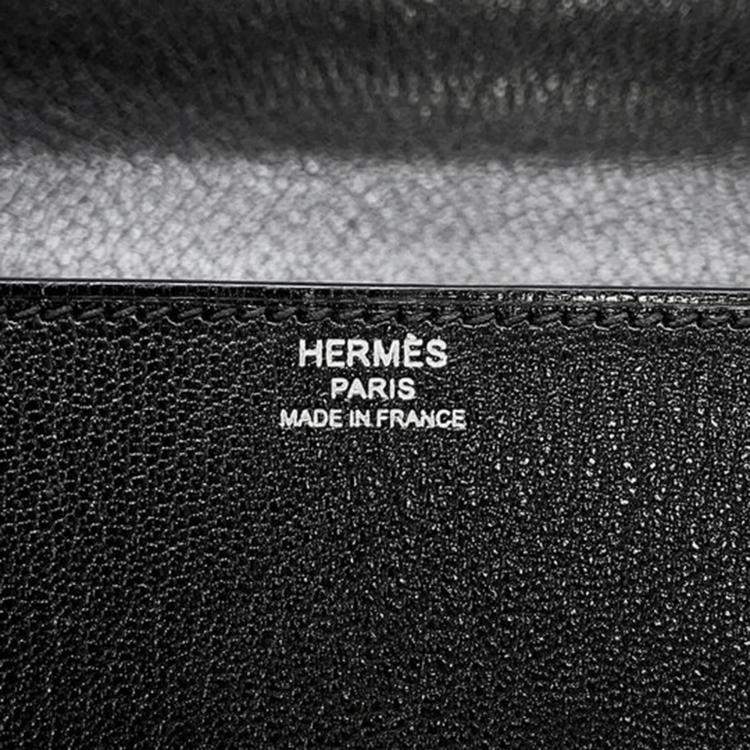 Pre Owned Hermes Cinetic 2Way Bag Black Chevre Myzore Goatskin