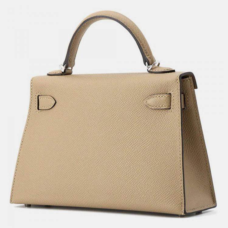 Pre Owned Hermes Mini Kelly 2 Poussiere Epsom