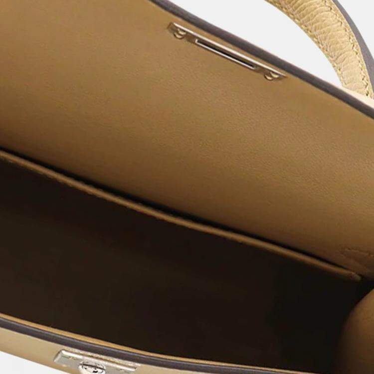 Pre Owned Hermes Mini Kelly 2 Poussiere Epsom