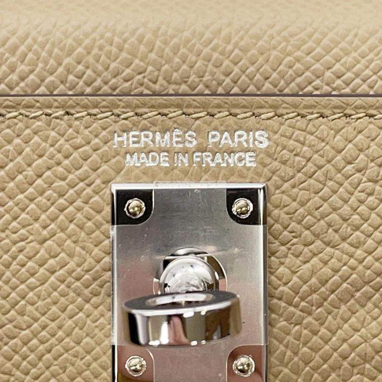 Pre Owned Hermes Mini Kelly 2 Poussiere Epsom