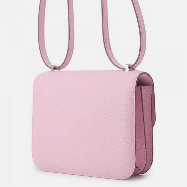 Pre Owned Hermes Constance 3 Miroir Mauve Sylvestre Epsom Size Mini