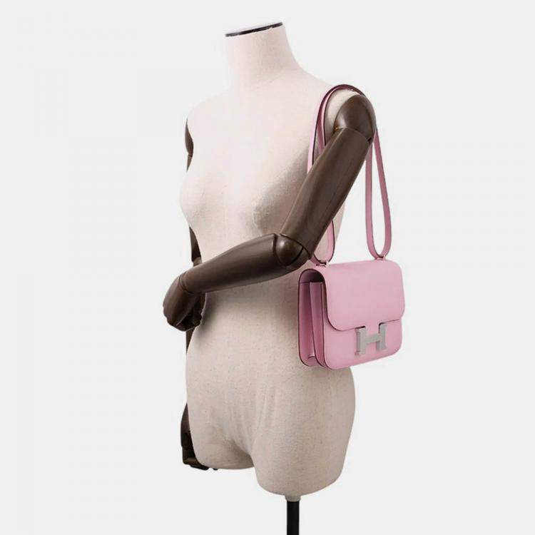 Pre Owned Hermes Constance 3 Miroir Mauve Sylvestre Epsom Size Mini