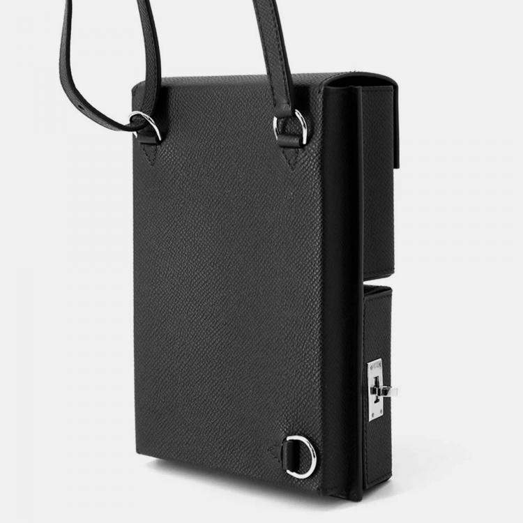 Pre Owned Hermes Kelly Multi Pocket Black Epsom Bag