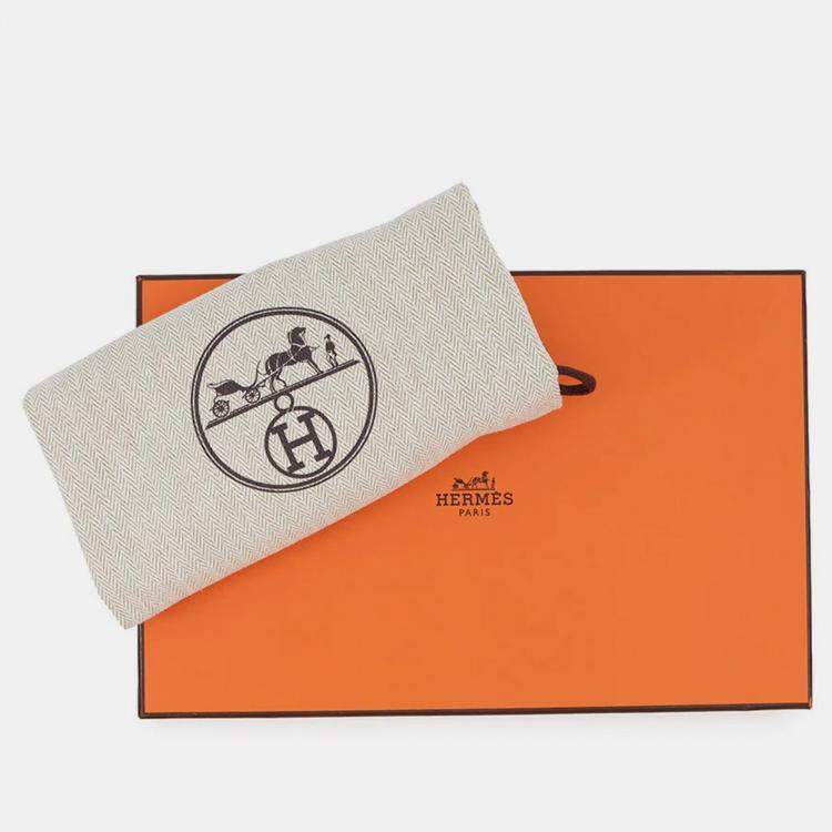 Pre Owned Hermes Dog Treat Pouch Navy Coating Canvas