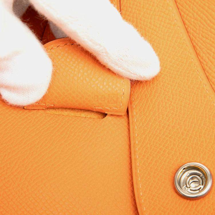 Pre Owned Hermes Orange Epsom Evelyne II TGM