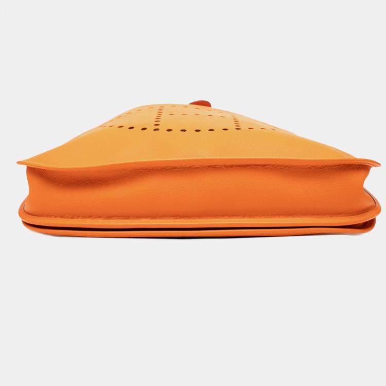 Pre Owned Hermes Orange Epsom Evelyne II TGM