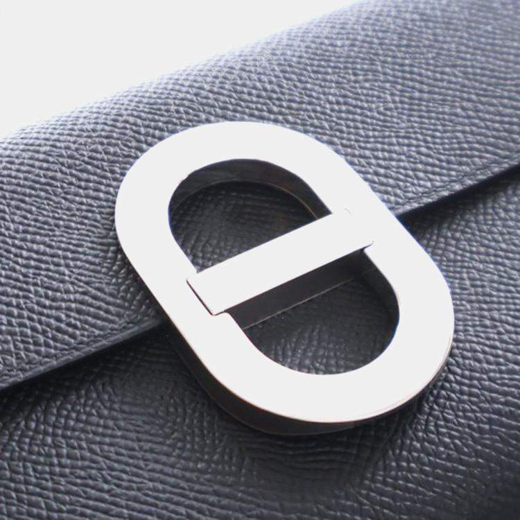 Pre Owned Hermes Noir Epsom Maillon To Go Wallet