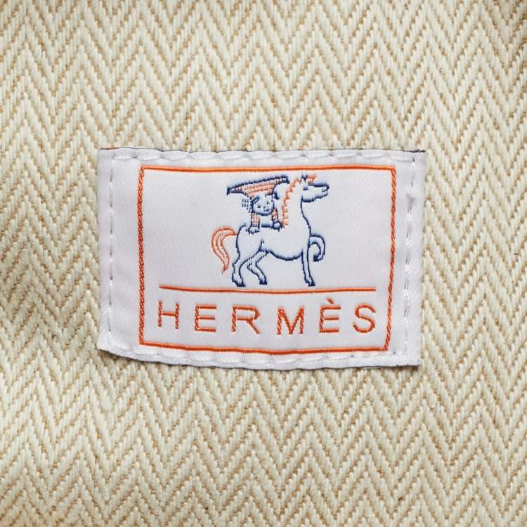 مملوكة مسبقًا Hermès Cabriole Gris Perle Canvas Bride-a-Brac GM Case