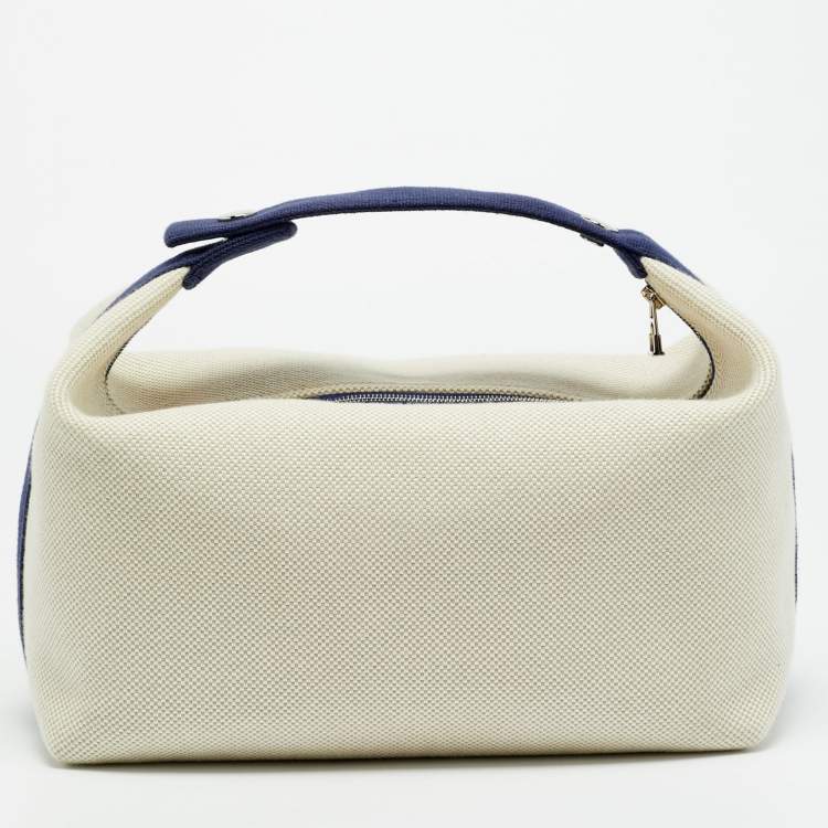 مملوكة مسبقًا Hermès Cabriole Gris Perle Canvas Bride-a-Brac GM Case