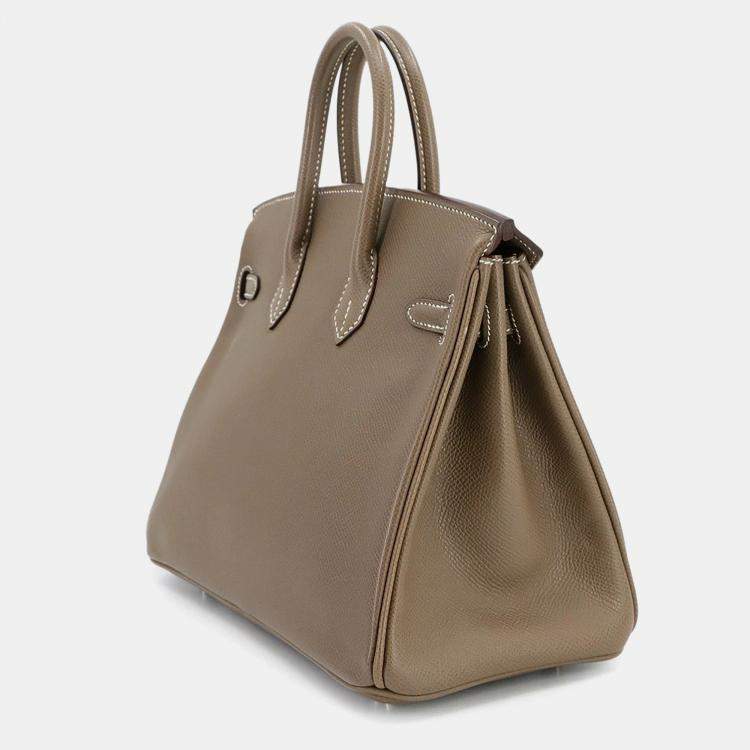 Pre Owned Hermes Birkin 25 Epson Etoupe Handbag