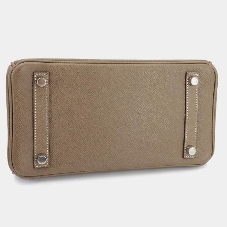 Pre Owned Hermes Birkin 25 Epson Etoupe Handbag