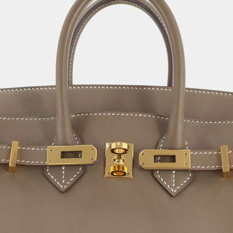 مملوكة مسبقًا Hermes Birkin 25 Swift Etoupe Handbag