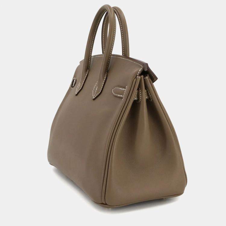 مملوكة مسبقًا Hermes Birkin 25 Swift Etoupe Handbag