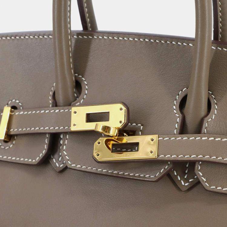 مملوكة مسبقًا Hermes Birkin 25 Swift Etoupe Handbag