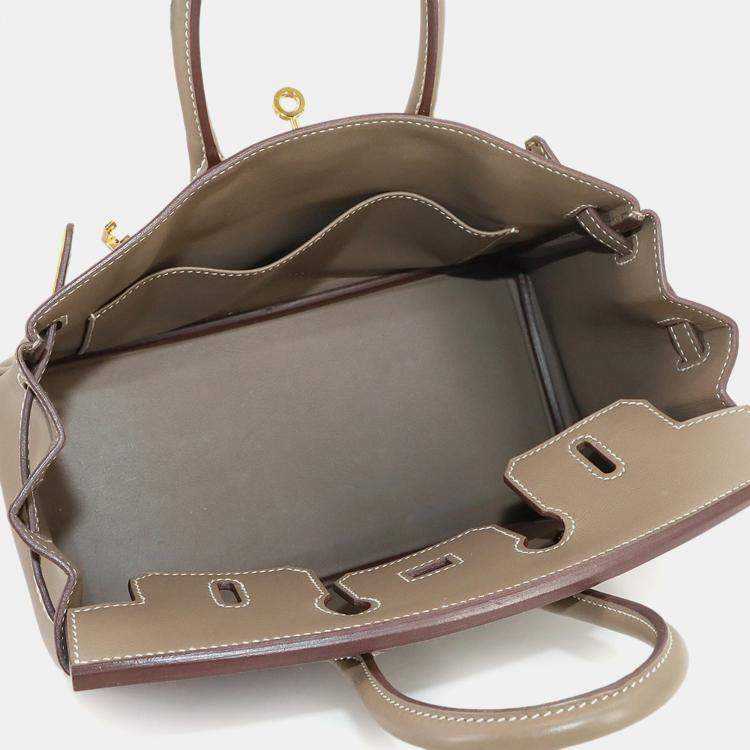 مملوكة مسبقًا Hermes Birkin 25 Swift Etoupe Handbag