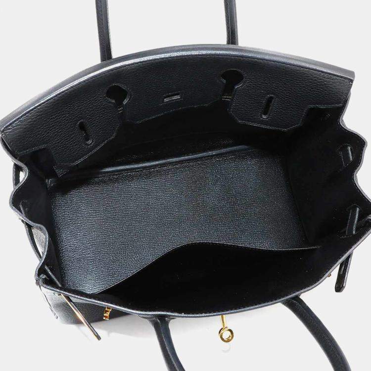 مملوكة مسبقًا Hermes Birkin 30 Taurillon Clemence Black Handbag