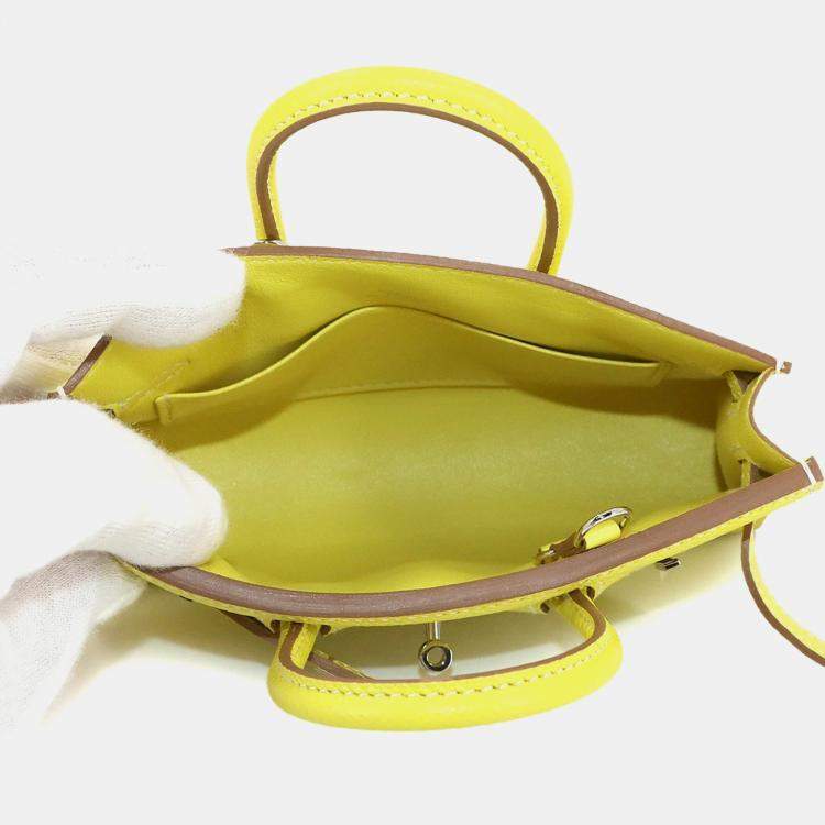 Pre Owned Hermes Tiny Birkin Epsom Lime Shoulder Bag
