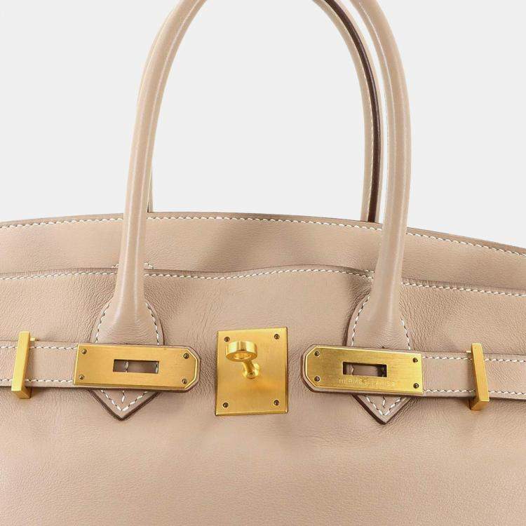مملوكة مسبقًا Hermes Birkin 30 Personal Spo Handbag In Swift Argile Etoupe